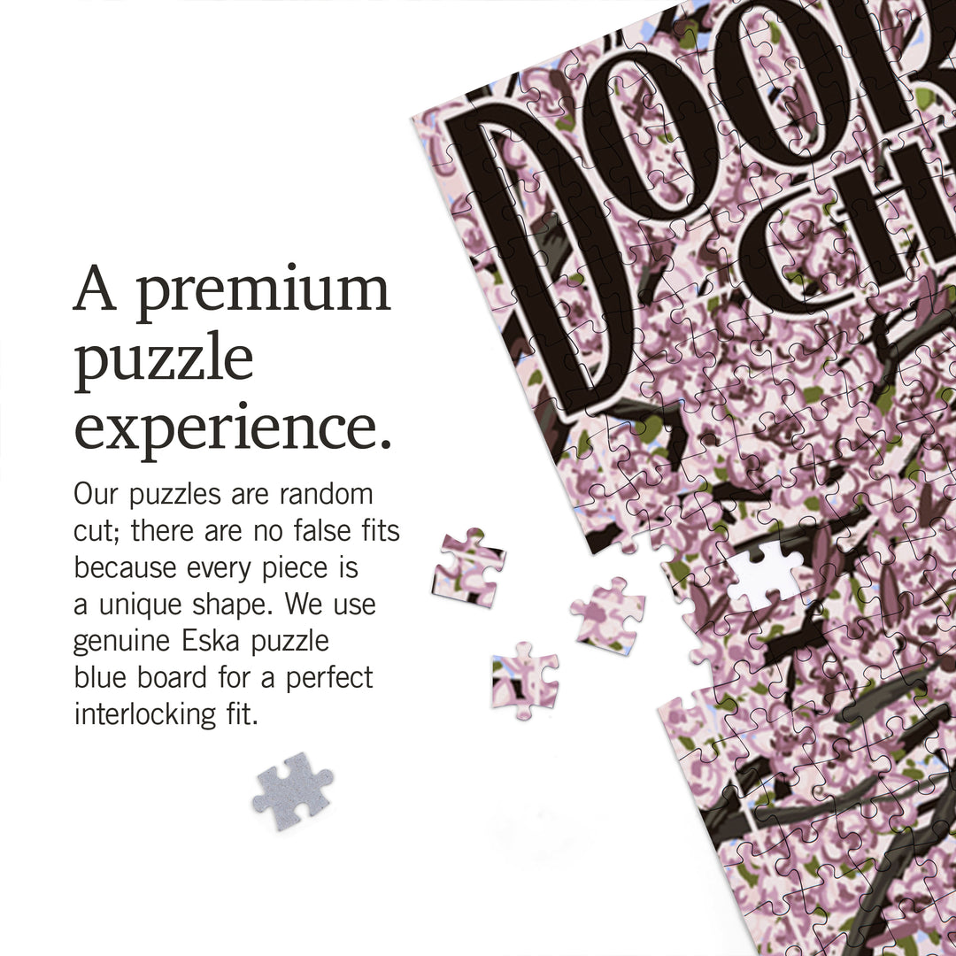 Door County, Wisconsin, Cherry Blossoms, Jigsaw Puzzle Puzzle Lantern Press 