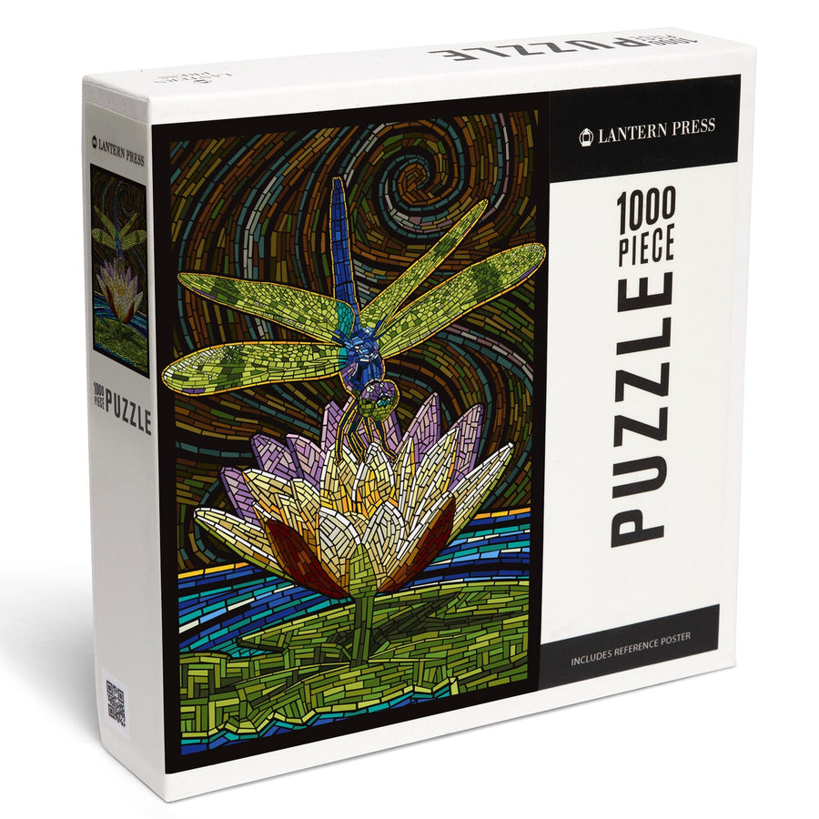 Dragonfly, Paper Mosaic, Jigsaw Puzzle Puzzle Lantern Press 