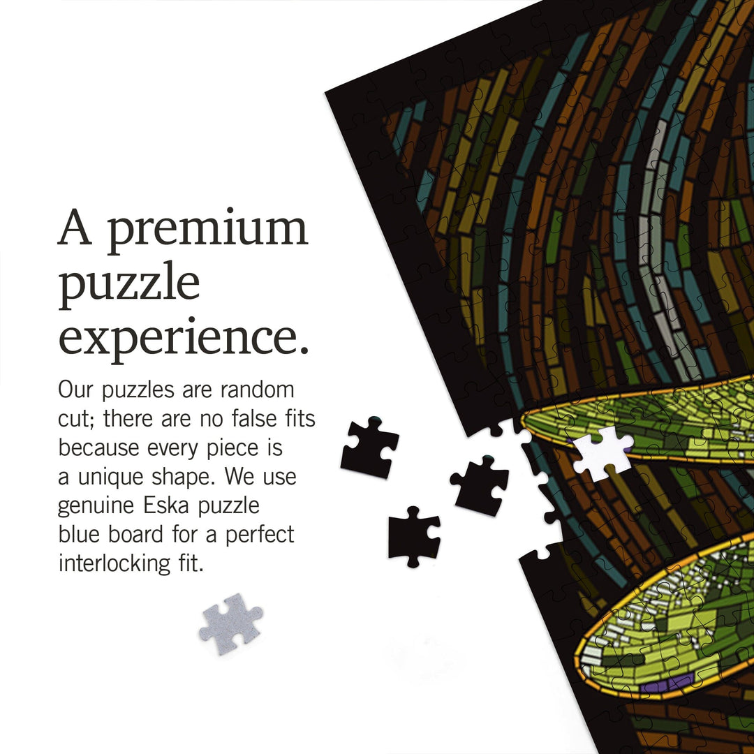 Dragonfly, Paper Mosaic, Jigsaw Puzzle Puzzle Lantern Press 
