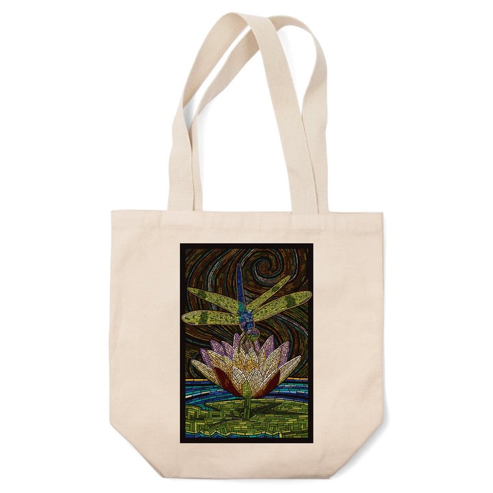Dragonfly, Paper Mosaic, Tote Bag Totes Lantern Press 