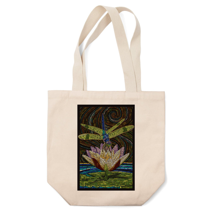 Dragonfly, Paper Mosaic, Tote Bag Totes Lantern Press 