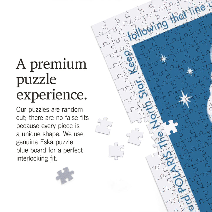 Drawings in the Stars Collection, Cassiopeia, The Seated Queen Constellation, Jigsaw Puzzle Puzzle Lantern Press 