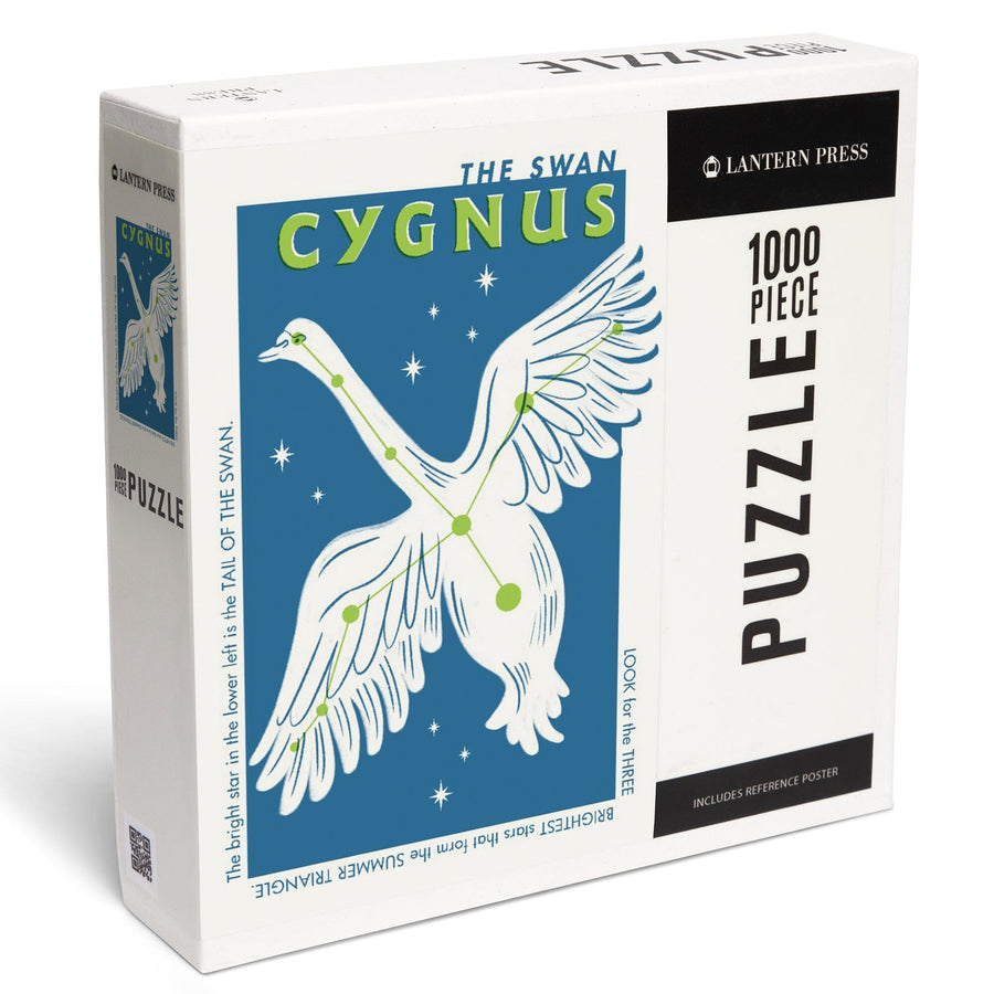 Drawings in the Stars Collection, Cygnus, The Swan Constellation, Jigsaw Puzzle Puzzle Lantern Press 