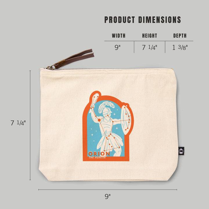 Drawings in the Stars Collection, Orion, The Hunter Constellation, Contour, Accessory Go Bag - Lantern Press