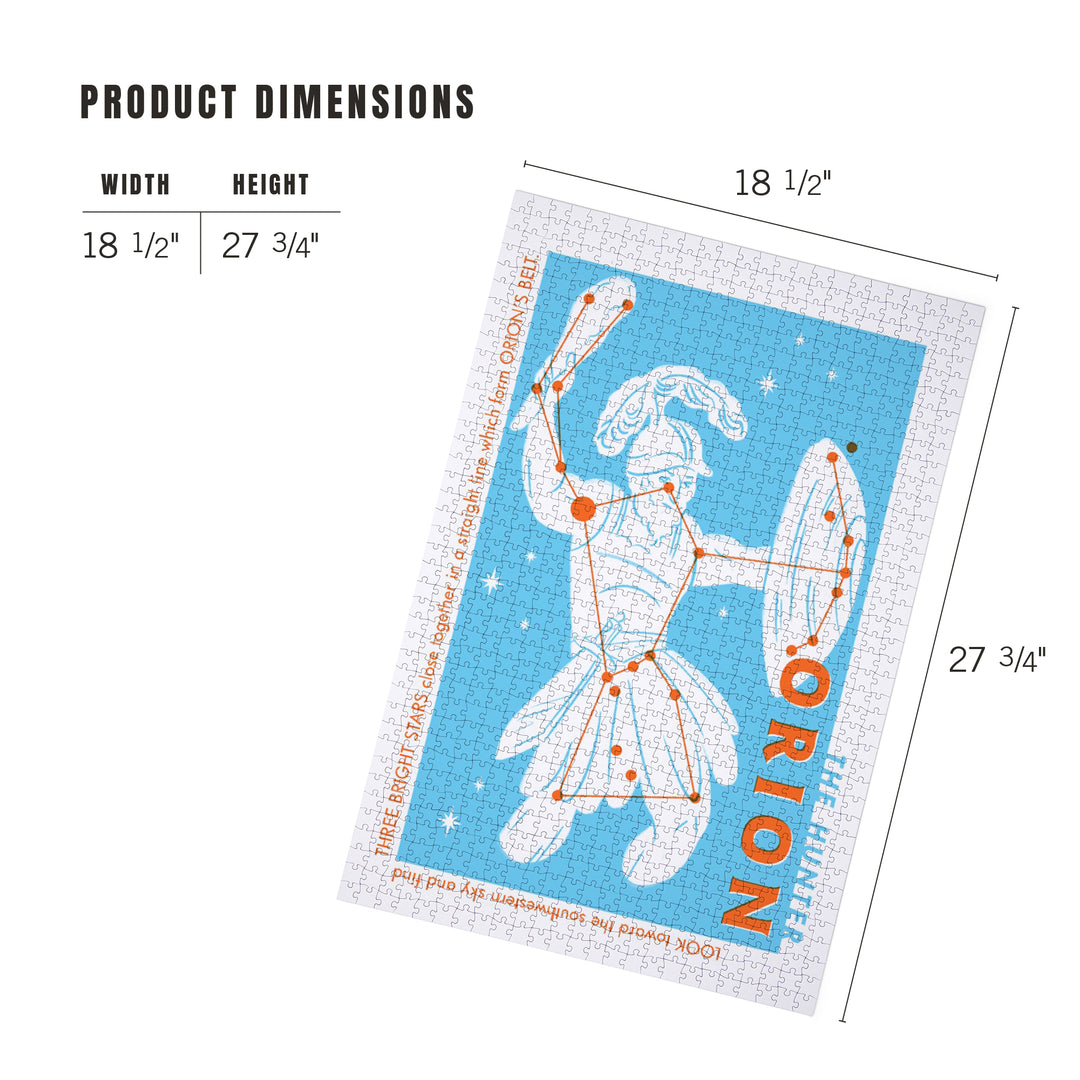 Drawings in the Stars Collection, Orion, The Hunter Constellation, Jigsaw Puzzle Puzzle Lantern Press 