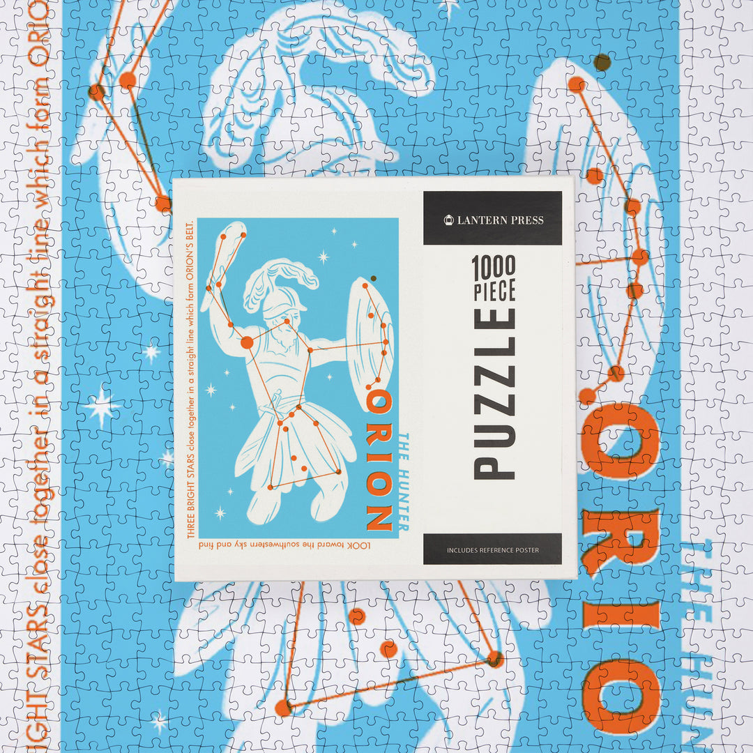 Drawings in the Stars Collection, Orion, The Hunter Constellation, Jigsaw Puzzle Puzzle Lantern Press 