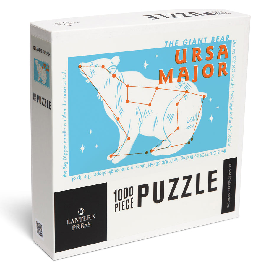 Drawings in the Stars Collection, Ursa Major, The Giant Bear Constellation, Jigsaw Puzzle Puzzle Lantern Press 