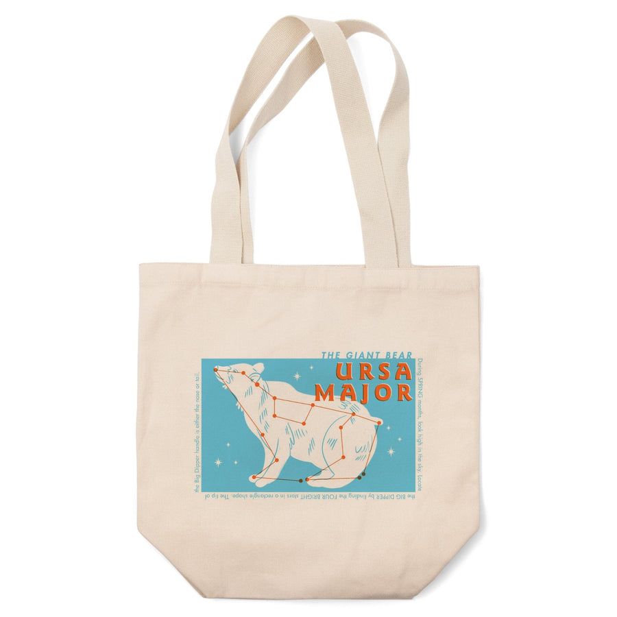 Drawings in the Stars Collection, Ursa Major, The Giant Bear Constellation, Tote Bag Totes Lantern Press 