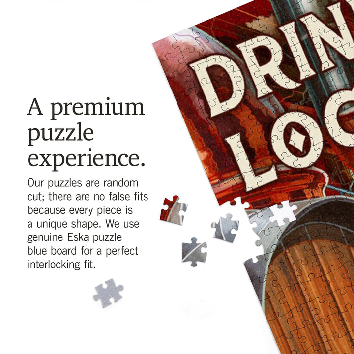 Drink More Local Beer, Brewery Scene, Jigsaw Puzzle Puzzle Lantern Press 