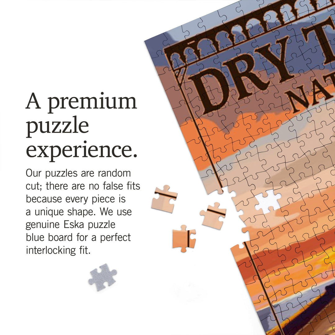 Dry Tortugas National Park, Florida, Crocodile, Painterly Series, Jigsaw Puzzle Puzzle Lantern Press 