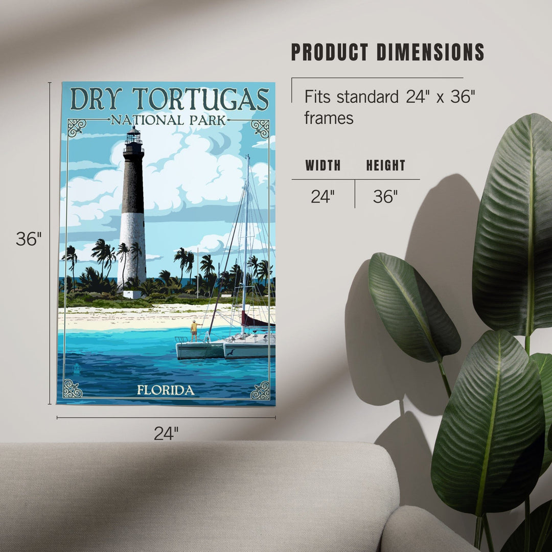 Dry Tortugas National Park, Florida, Lighthouse, Painterly Series, Art & Giclee Prints Art Lantern Press 