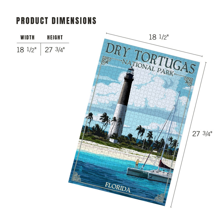 Dry Tortugas National Park, Florida, Lighthouse, Painterly Series, Jigsaw Puzzle Puzzle Lantern Press 