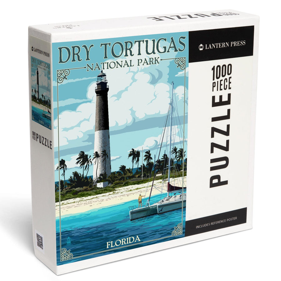 Dry Tortugas National Park, Florida, Lighthouse, Painterly Series, Jigsaw Puzzle Puzzle Lantern Press 