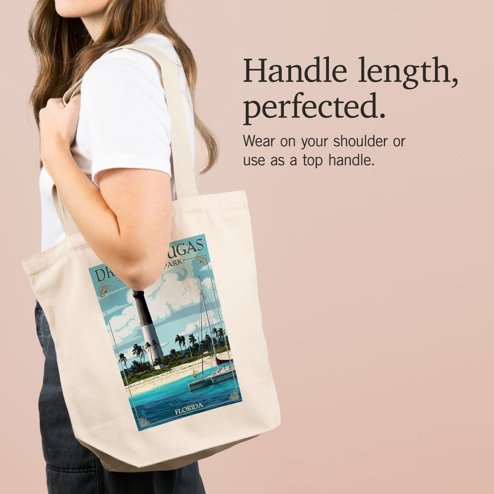 Dry Tortugas National Park, Florida, Lighthouse, Painterly Series, Tote Bag Totes Lantern Press 