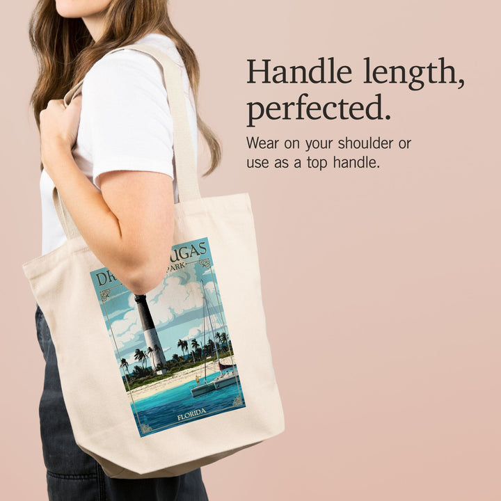 Dry Tortugas National Park, Florida, Lighthouse, Painterly Series, Tote Bag Totes Lantern Press 