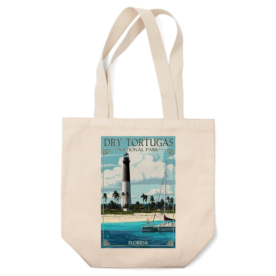 Dry Tortugas National Park, Florida, Lighthouse, Painterly Series, Tote Bag Totes Lantern Press 