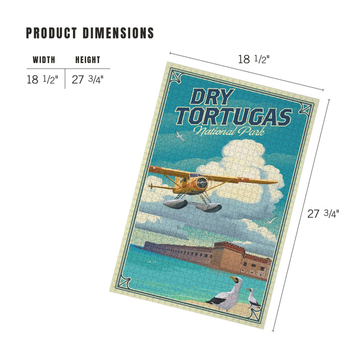 Dry Tortugas National Park, Florida, Lithograph National Park Series, Jigsaw Puzzle Puzzle Lantern Press 