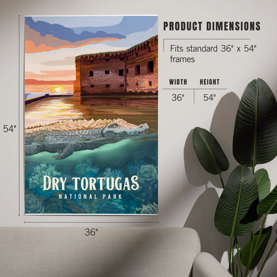 Dry Tortugas National Park, Florida, Painterly National Park Series, Art & Giclee Prints Art Lantern Press 