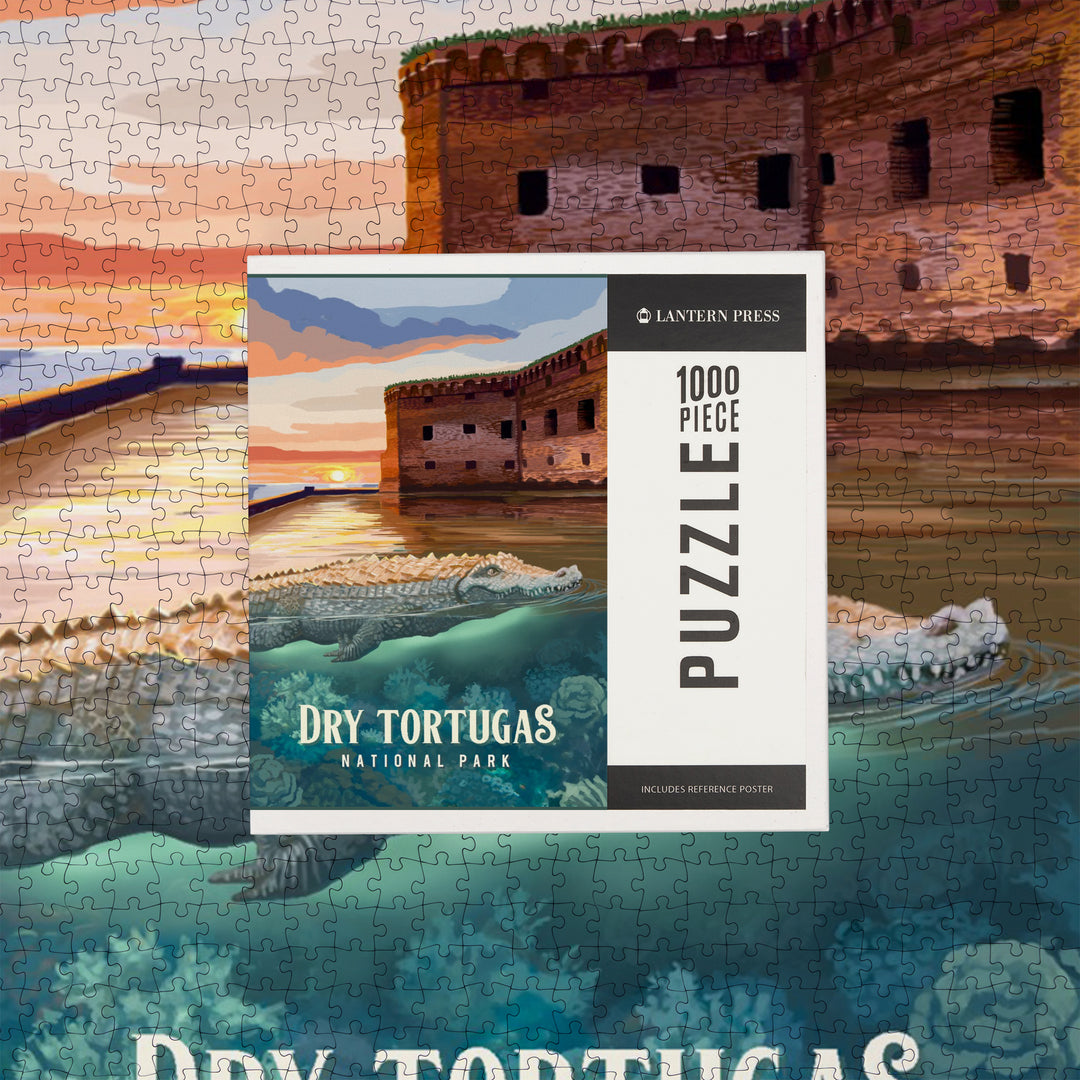Dry Tortugas National Park, Florida, Painterly National Park Series, Jigsaw Puzzle Puzzle Lantern Press 