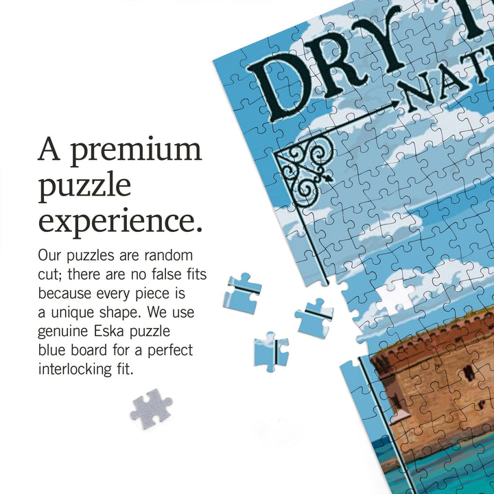 Dry Tortugas National Park, Florida, Sea Turtle, Painterly Series, Jigsaw Puzzle Puzzle Lantern Press 