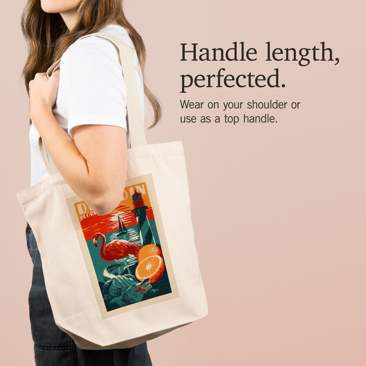 Dunedin, Florida, Woodblock, Tote Bag Totes Lantern Press 