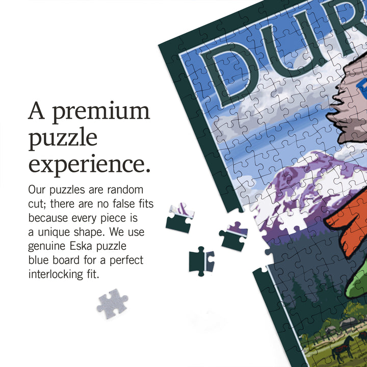 Durango, Colorado, Signpost, Jigsaw Puzzle Puzzle Lantern Press 