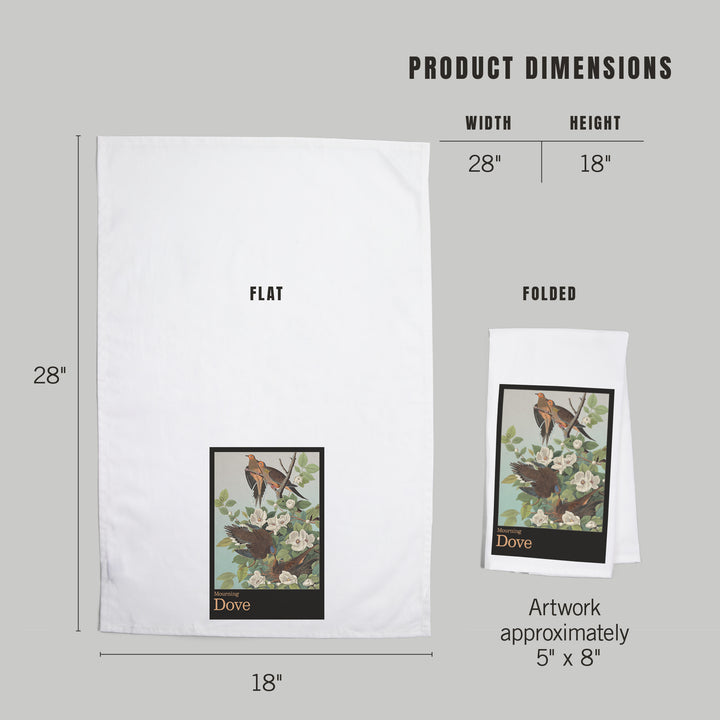 Audubon Birds North America Mourning Dove, Organic Cotton Kitchen Tea Towels