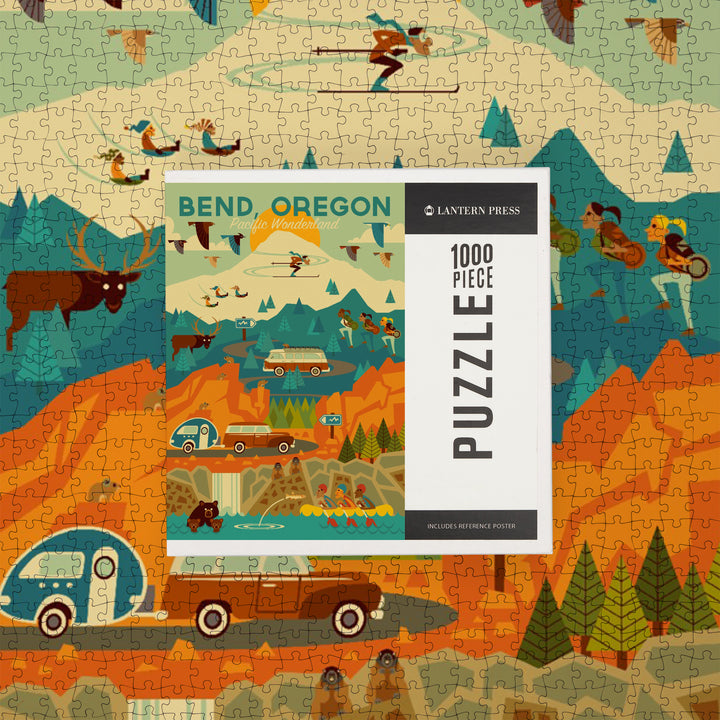 Bend, Oregon, Pacific Wonderland, Geometric, 1000 Piece Jigsaw Puzzle