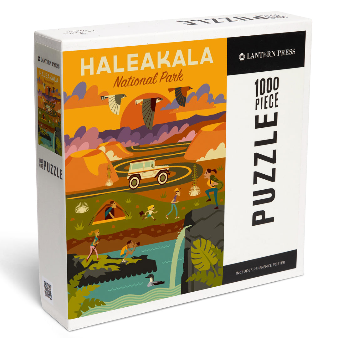 Haleakalā National Park, Hawaii, Geometric National Park Series, Jigsaw Puzzle