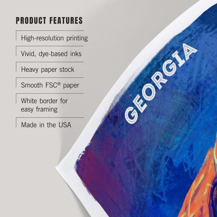 Georgia, Vivid, Sea Turtle, Art & Giclee Prints