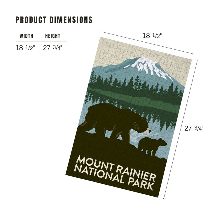 Mount Rainier National Park, Washington, Bears, 1000 Piece Jigsaw Puzzle
