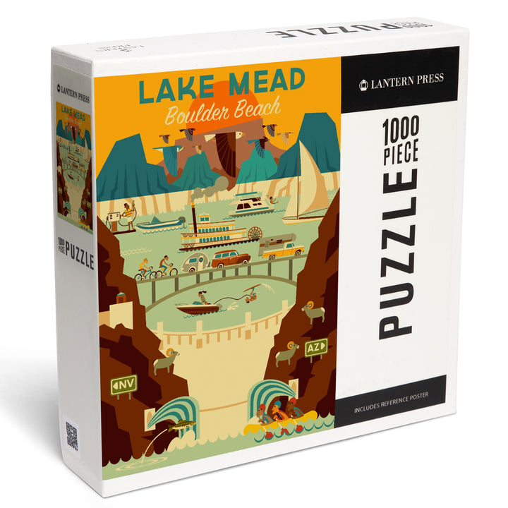 Lake Mead, Boulder Beach, Geometric (lp_archive), Jigsaw Puzzle