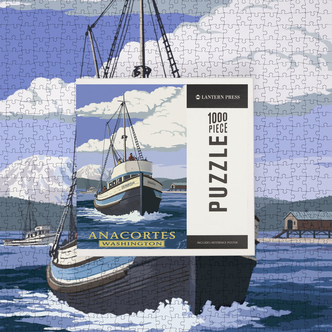 Anacortes, Washington, Painterly, Shenandoah, Jigsaw Puzzle