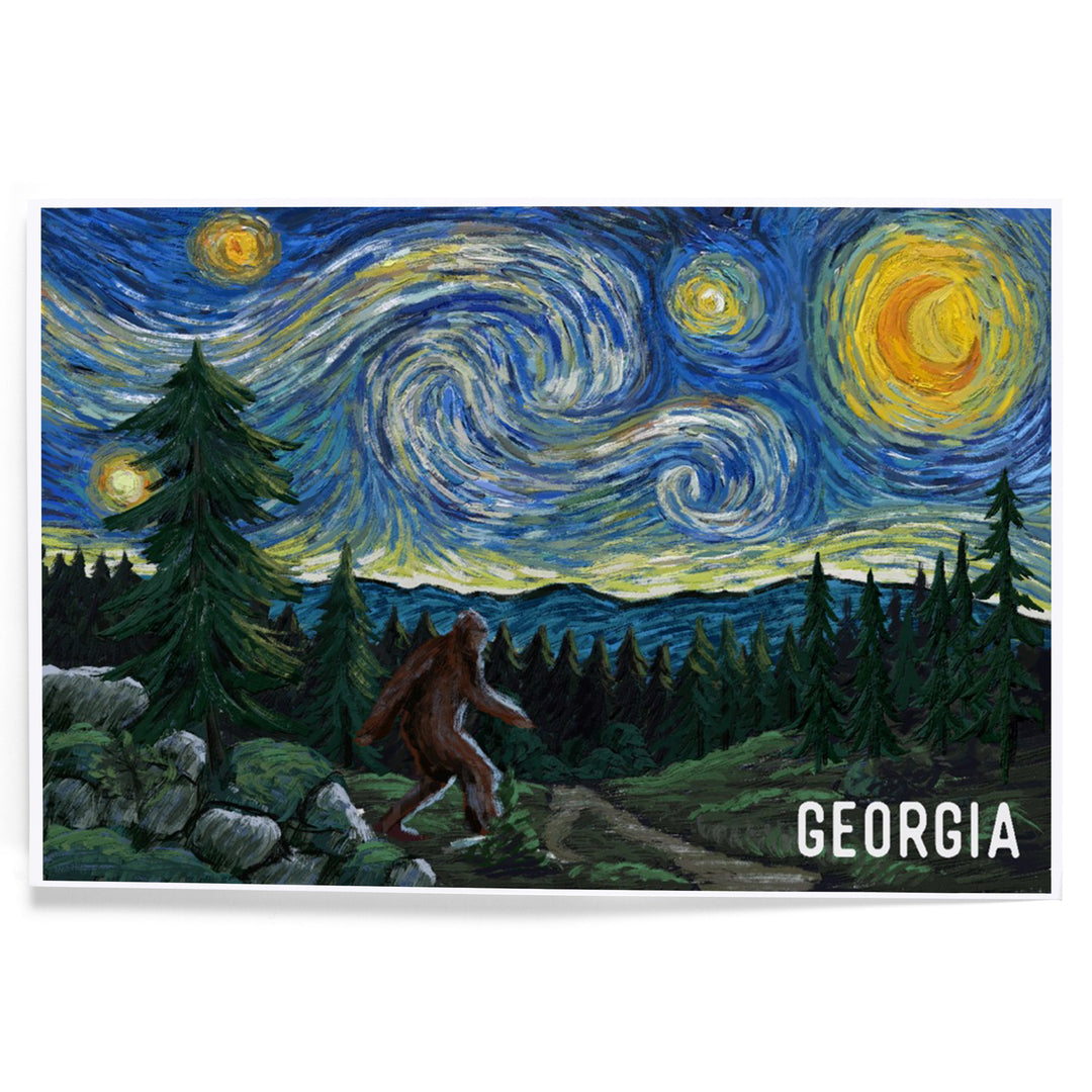 Georgia, Van Gogh Starry Night, Bigfoot, Art & Giclee Prints