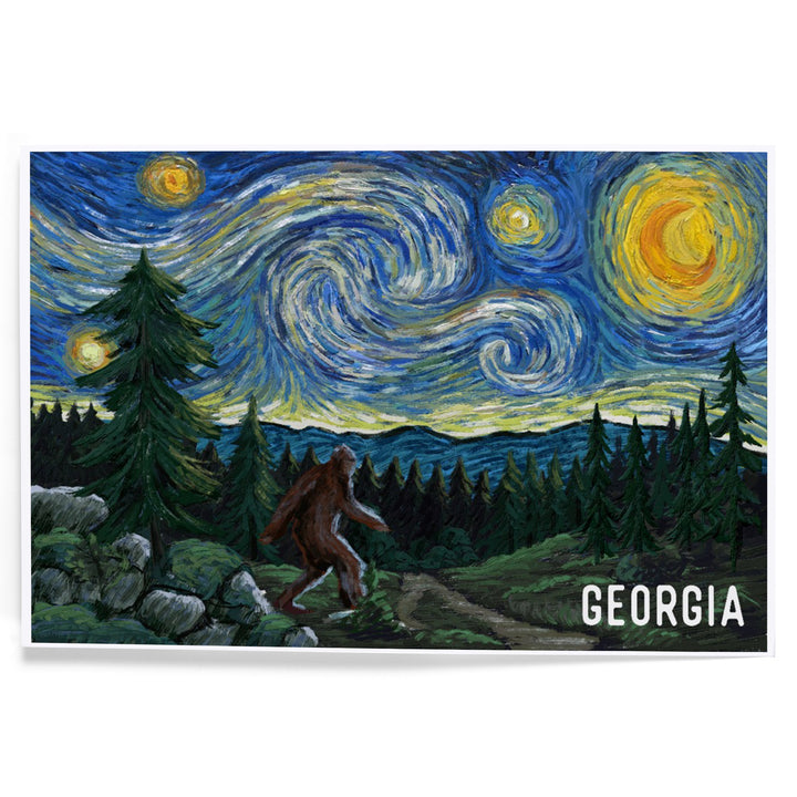 Georgia, Van Gogh Starry Night, Bigfoot, Art & Giclee Prints