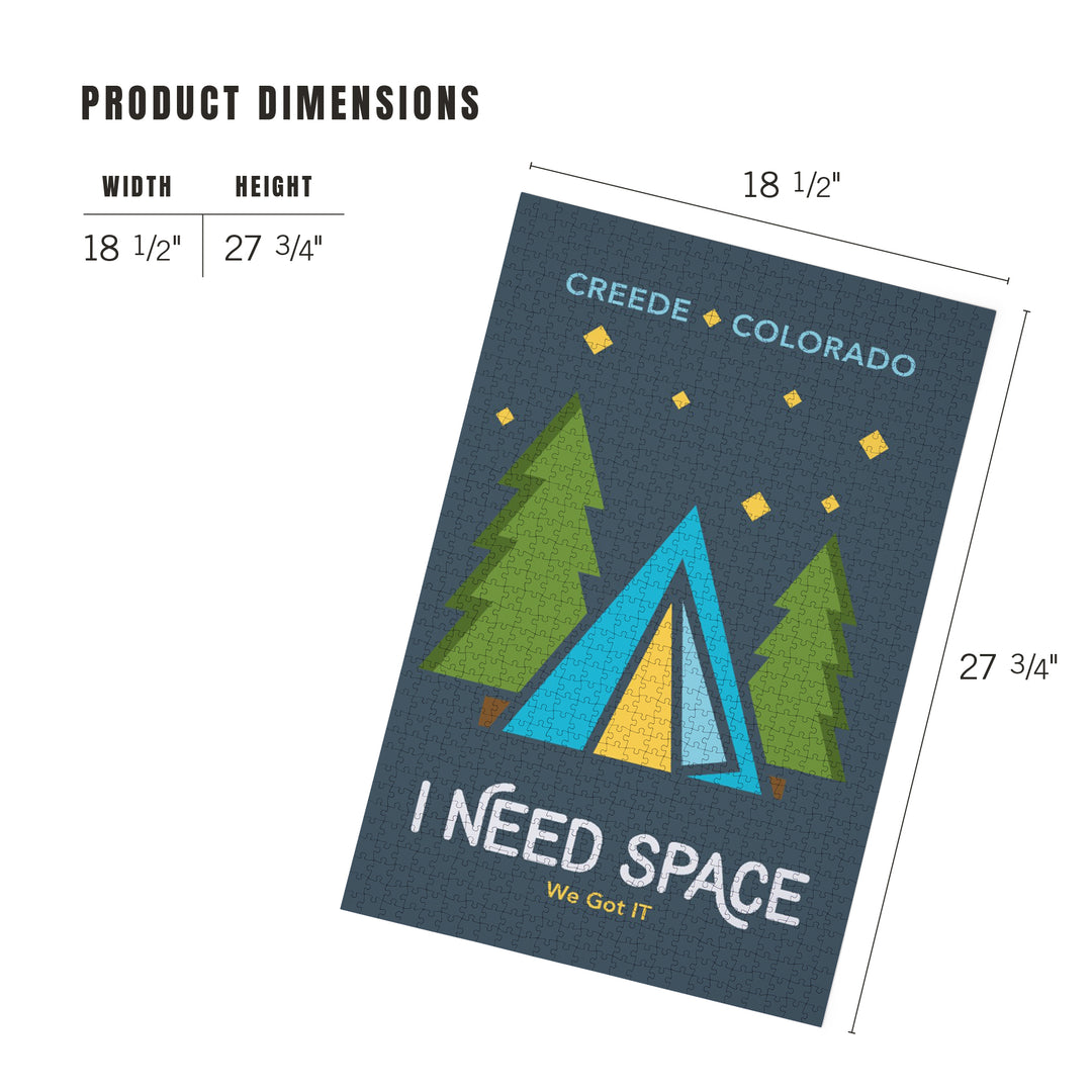 Creede, Colorado, I Need Space, Tent at Night, Jigsaw Puzzle