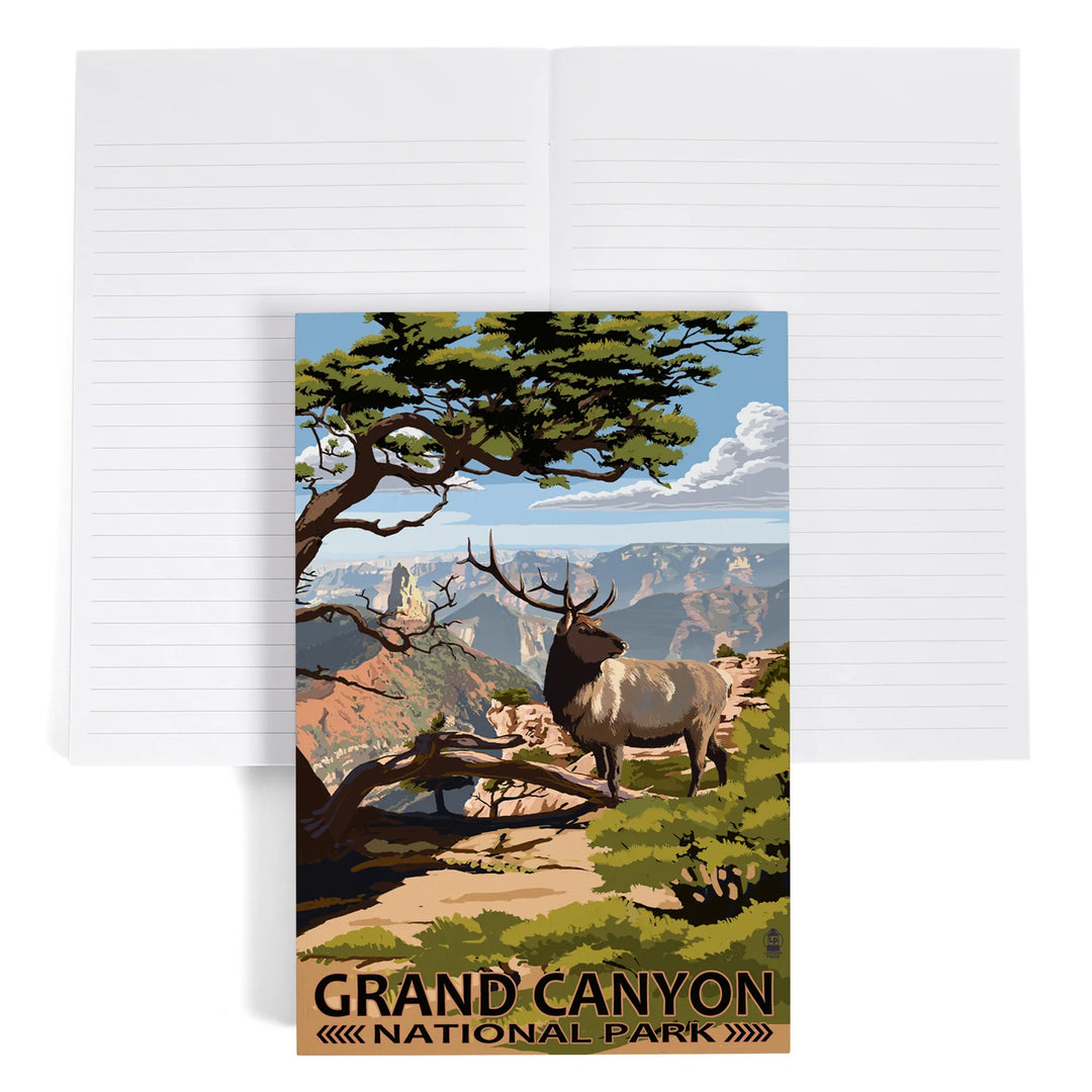 Lined 6x9 Journal, Grand Canyon National Park, Arizona, Elk and Point Imperial, Lay Flat, 193 Pages, FSC paper