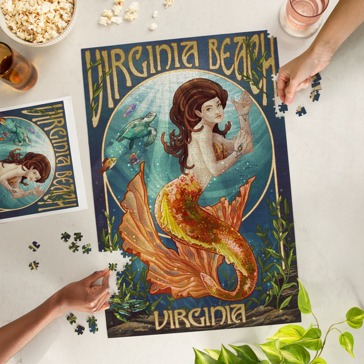 Virginia Beach, Virginia, Mermaid, Jigsaw Puzzle