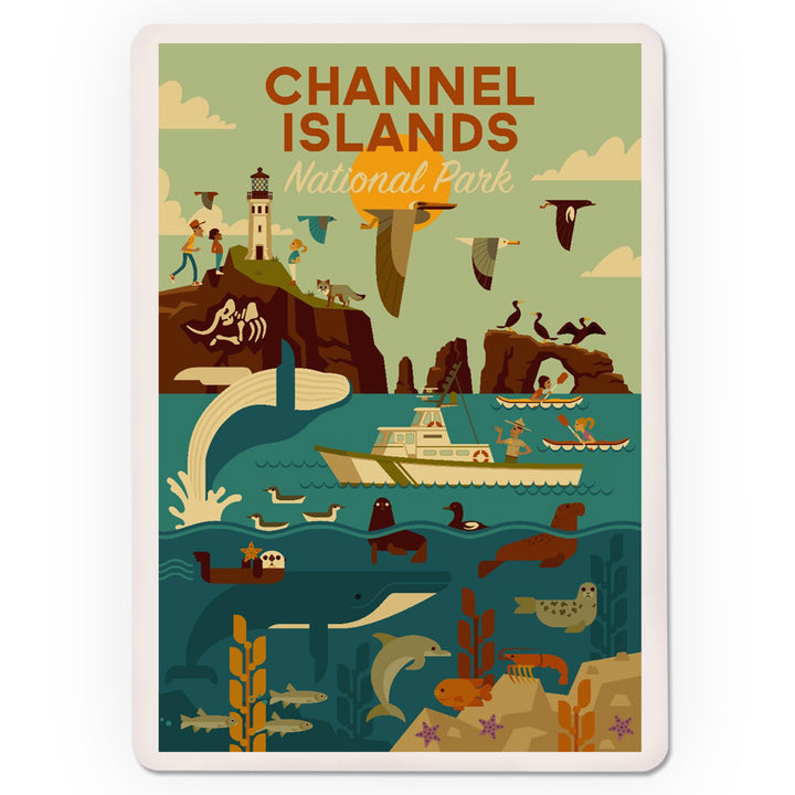 Playing Cards, Channel Islands National Park, California, Geometric National Park Series, 52 Card Deck with Jokers in Box, Unique Art