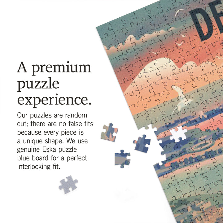 Detroit, Michigan, Lithograph City Series, 1000 Piece Jigsaw Puzzle