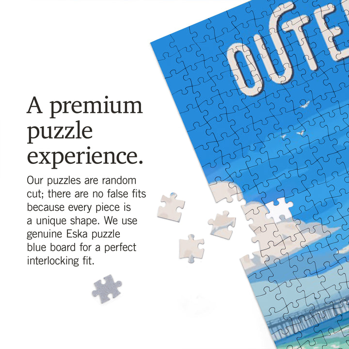 Outer Banks, North Carolina, Painterly, Soak Up Summer, Sand Castle, 1000 Piece Jigsaw Puzzle