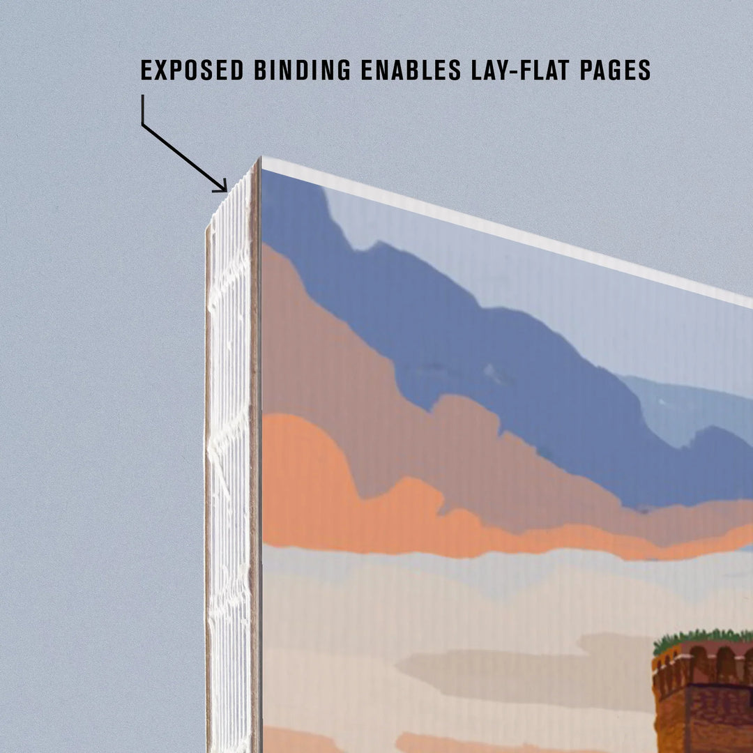 Lined 6x9 Journal, Dry Tortugas National Park, Florida, Painterly National Park Series, Lay Flat, 193 Pages, FSC paper