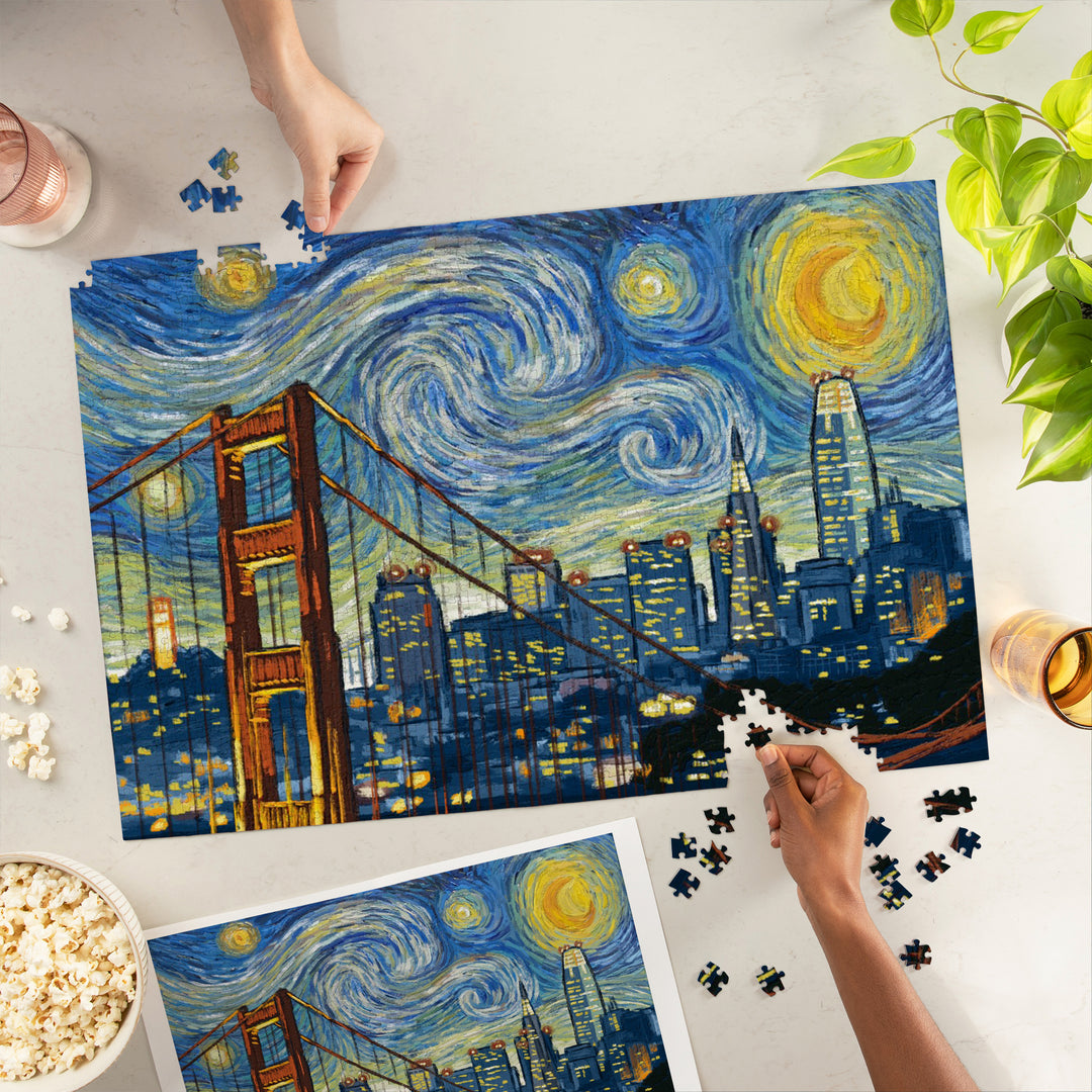San Francisco, California, Starry Night City Series, 1000 Piece Jigsaw Puzzle
