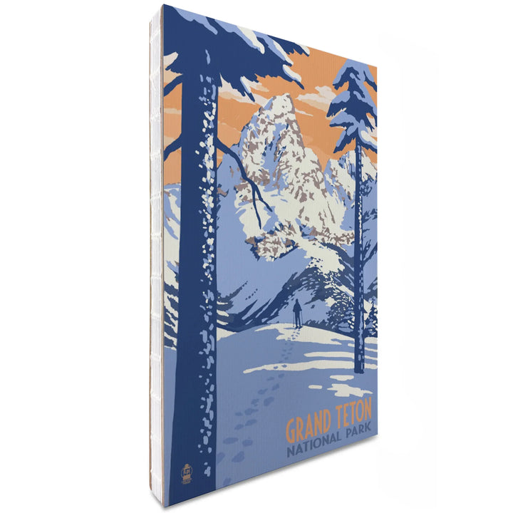Lined 6x9 Journal, Grand Teton National Park, Wyoming, Winter Scene, Lay Flat, 193 Pages, FSC paper