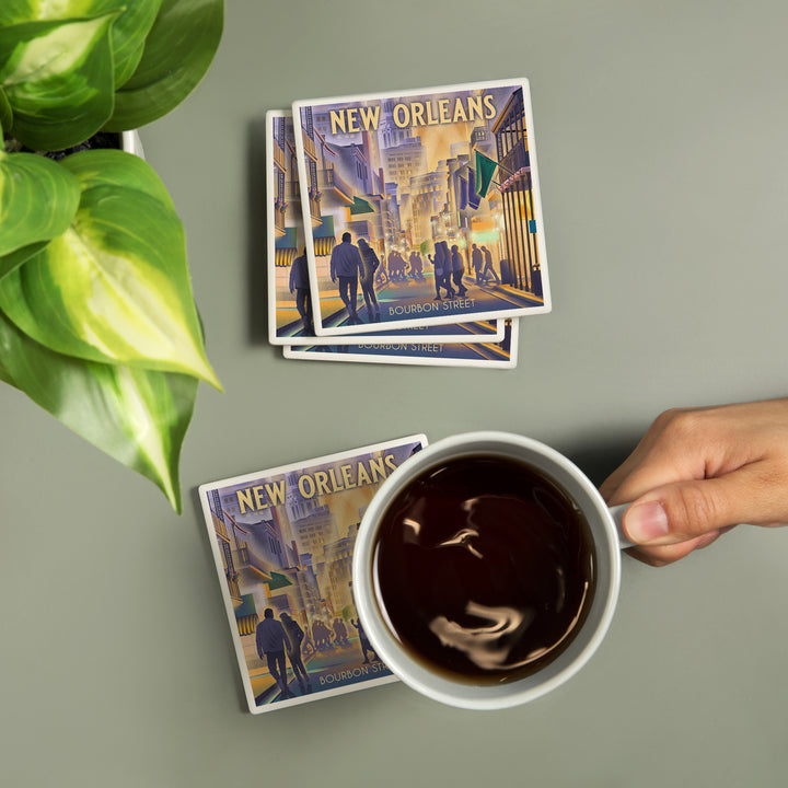 New Orleans, Louisiana, Bourbon Street Litho, Coasters