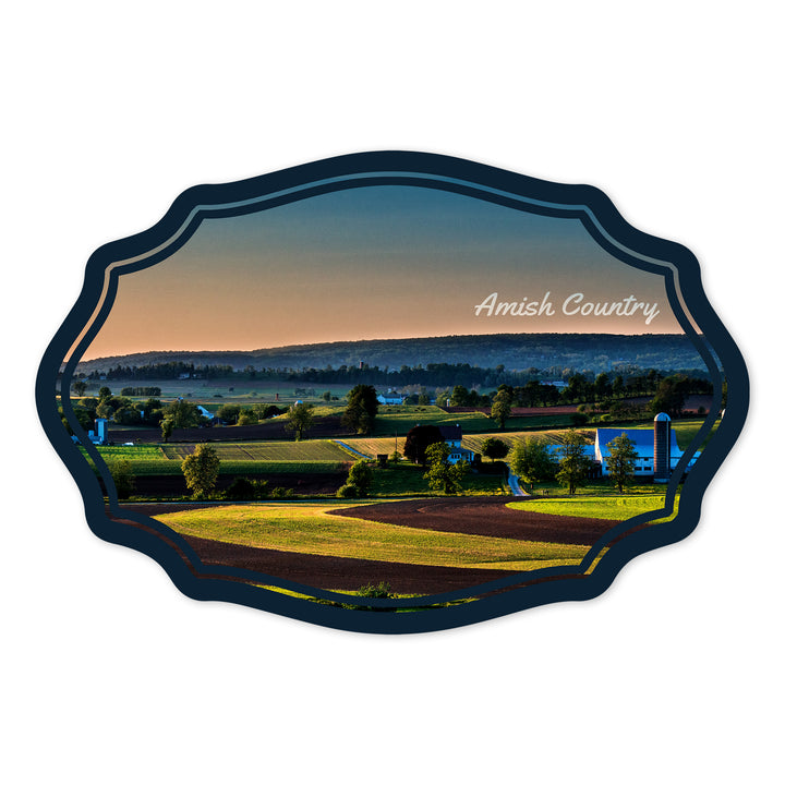 Amish Country, Sunset in Amish Country, Contour, Photography, Vinyl Sticker