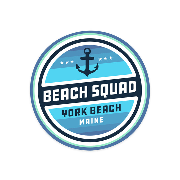 York Beach, Maine, Beach Squad, Contour, Vinyl Sticker