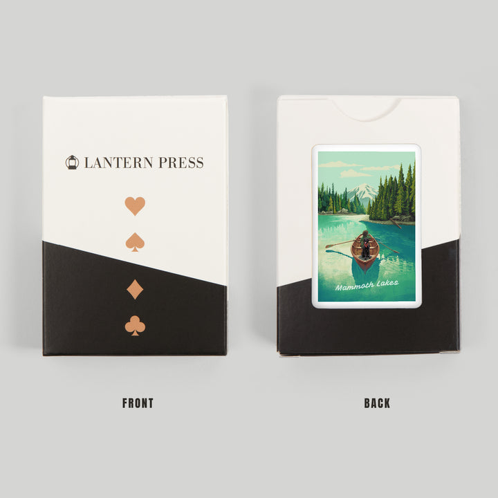Playing Cards, Mammoth Lakes, California, Quiet Explorer, Boating, Mountain, 52 Card Deck with Jokers in Box, Unique Art