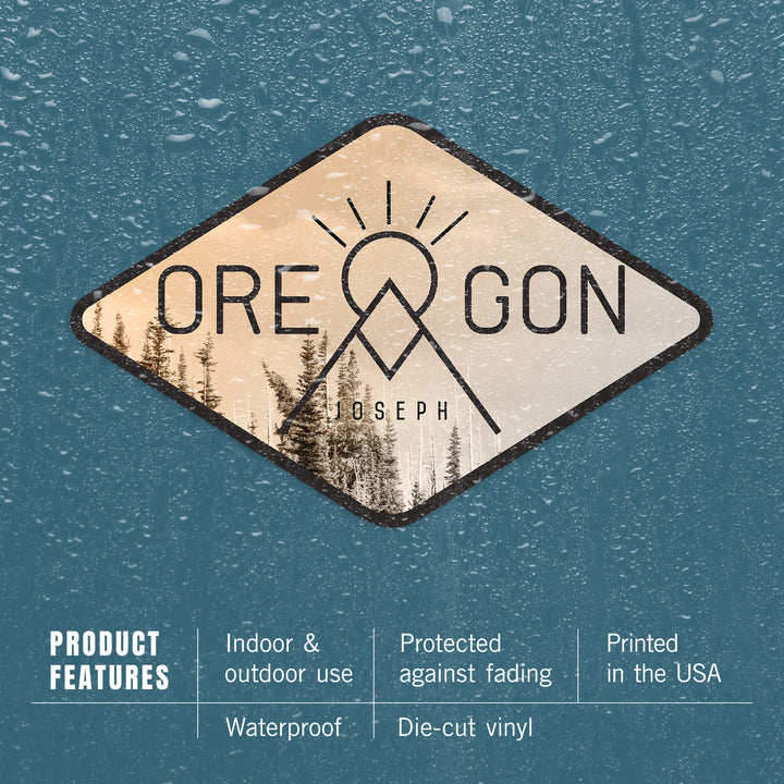 Joseph, Oregon, Geometric Opacity, Contour, Vinyl Sticker