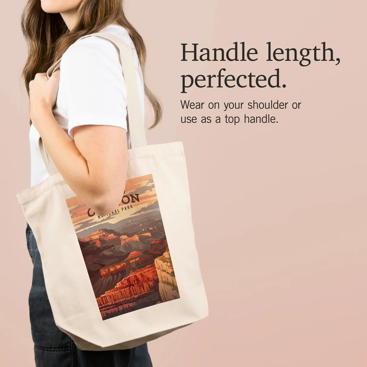 Grand Canyon National Park, Mather Point, Painterly, Tote Bag